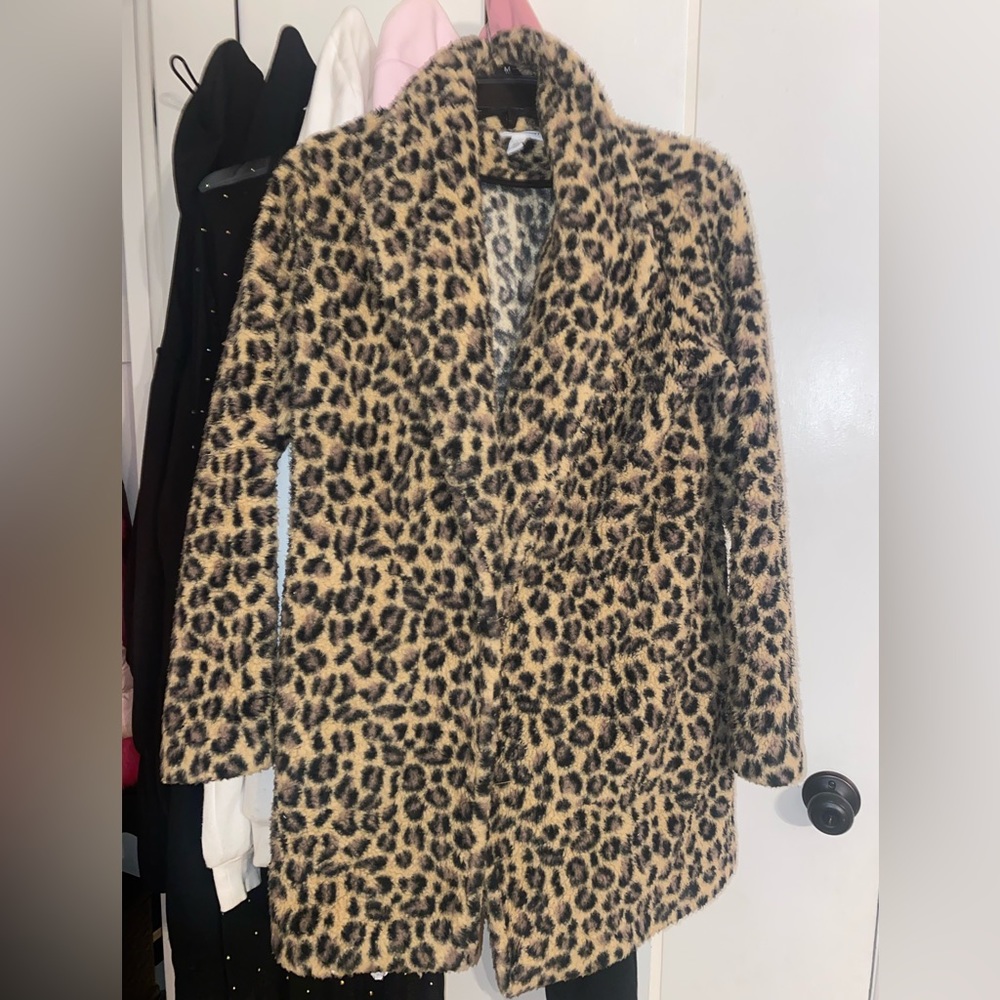 Calvin Klein leopard coat
